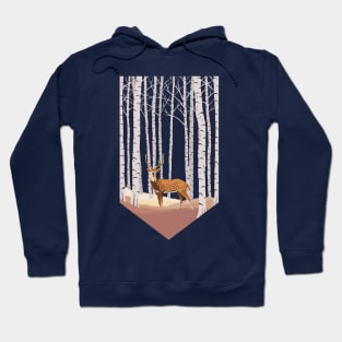 Chital in the birch woods Hoodie